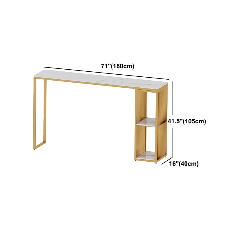 Glam 1/2/3-teiliges Bartisch-Set, rechteckiger Marmor-Bartisch mit Barhocker