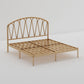 Glam Metallic open-frame bed met gebogen hoofdeinde, 45,3 "Tall
