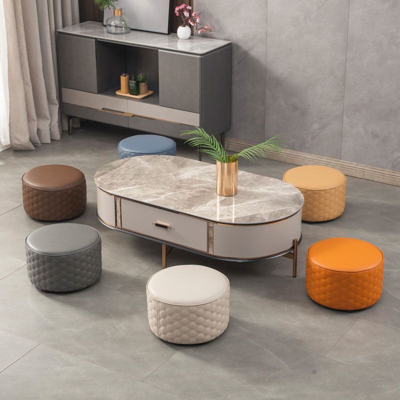 Genuine Leather Standard Stool Modern Minimalist Round Footrest Clearhalo 'furn' 'furn_ottomans_poufs' 'Furniture' 'Living Room Furniture' 'Ottomans & Poufs' 'ottomans_poufs' 1200x1200_6e7ee288-f59e-4702-b067-351d74fed0e4