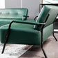 3-Seater Tufted PU Leather Sofa 57" Wide Metal Frame Seating