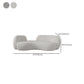 Contemporary Tuxedo Arm Curved Sofa Tight Back in Grey/White