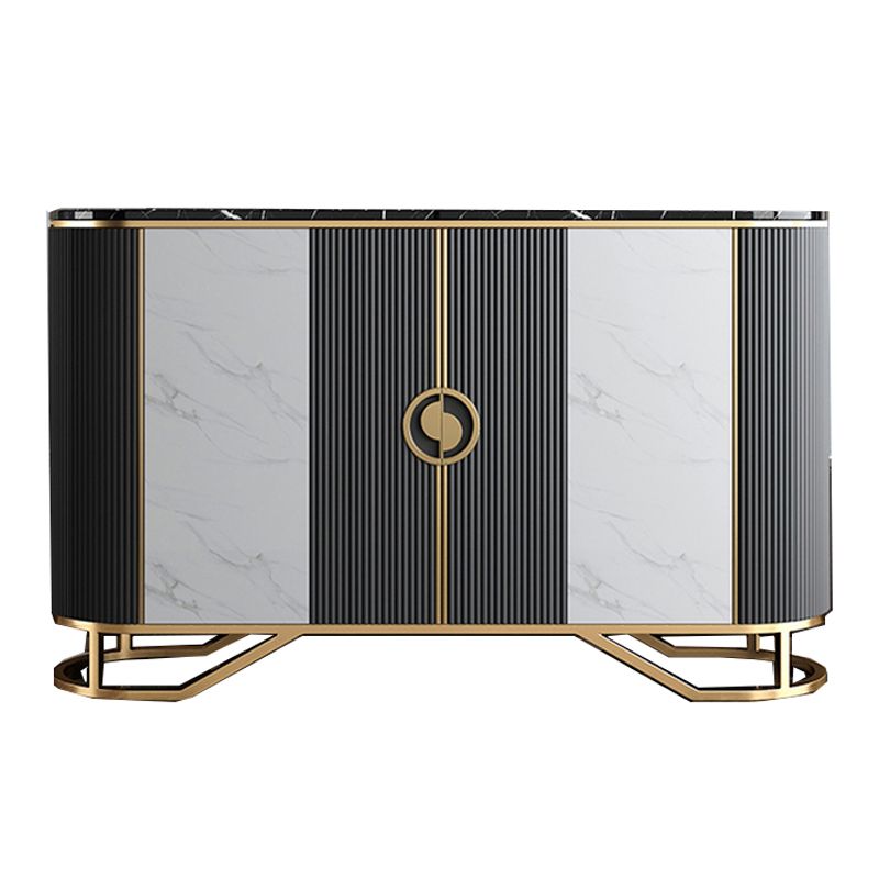 Glam Style Dining Server Stone Top 36-inch Height Buffet Server for Kitchen Clearhalo 'buffet_sideboard' 'Buffets & Sideboards' 'Furniture' 'furniture_buffet_sideboard' 'Kitchen & Dining Furniture' 1200x1200_6e851f63-b108-4a6c-ac60-c3dbfdba7575