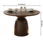 Round Solid Wood Brown Dining Table Simplicity Pedestal Table for Dining Room Clearhalo ' dining_table' 'Dining Tables & Seating' 'Dining Tables' 'furn' 'furn_dining_table' 'Furniture' 'furniture_dining_table' 'Kitchen & Dining Furniture' 'kitchen&dining_furn' 'kitchen' 'kitchen_dining_table' 1200x1200_6e8634cd-3493-4d8a-828e-98a1d901cf60