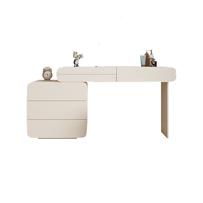 15,75 "MAQUE-UP Vanité de maquillage blanc Table de bureau de vanité avec 6 tiroirs