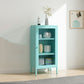 13.78"W Bookshelf Scandinavian Style Bookcase with Door for Home and Office