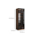 Modern Freestanding Wardrobe Armoire Tempered Glass Doors Wardrobe with Shelves