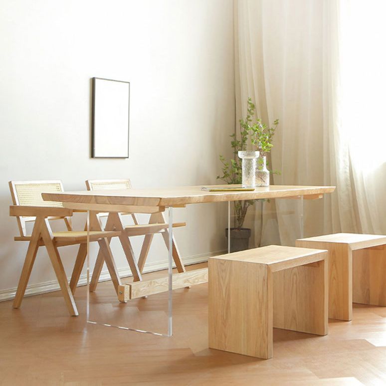 Ensemble de restauration en bois massif de finition naturelle 1/3/5 pièces Modern Dinette Set