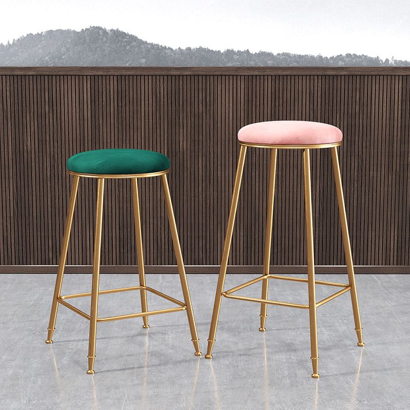 Coffee Shop Glam Bar Stool Iron Legs Footrest Stack-able Counter Stool Clearhalo 'Bar Furniture' 'Bar Stools' 'bar_stools' 'furn' 'furn_bar_stools' 'furniture_bar_stools' 'Kitchen & Dining Furniture' 'kitchen&dining_furn' 'kitchen' 'kitchen_furn' Furniture' 1200x1200_6e8b6e57-6c67-43c2-88b2-93b82cb1a760