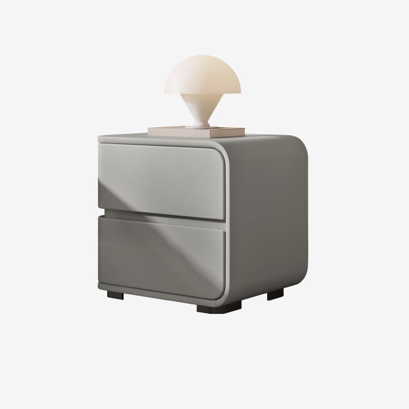 18.5 "de altura Madera de noche con cajones de acento Nightshand