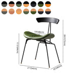 Industrial Style Leather Dining Armless Chairs Open Back Dining Side Chair Clearhalo ' kitchen&dining_furn' 'Dining Chairs' 'Dining Tables & Seating' 'dining_chair' 'furn' 'furn_dining_chair' 'Furniture' 'furniture_dining_chair' 'Kitchen & Dining Furniture' 'kitchen' 1200x1200_6e8d0a22-92d1-44ec-8a93-7b5263d3d9e8