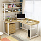 Corner Manufactured Wood Writing Desk Modern H-Shape Base Desk with Shelf Clearhalo 'furn' 'furn_office_desk' 'Furniture' 'furniture_office_desk' 'Office Desks' 'Office Furniture' 'office_desk' 1200x1200_6e8f8f04-5379-47d0-b779-7ecb0c3b6886