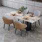Nordic 1/5 Pieces Dining Set Rectangle Stone Dining Table for Living Room Clearhalo 'Dining Room Sets' 'Dining Tables & Seating' 'dining_room_set' 'furn' 'furn_dining_room_set' 'Furniture' 'Kitchen & Dining Furniture' 1200x1200_6e901259-9422-44aa-baee-3e4821c0bbe4