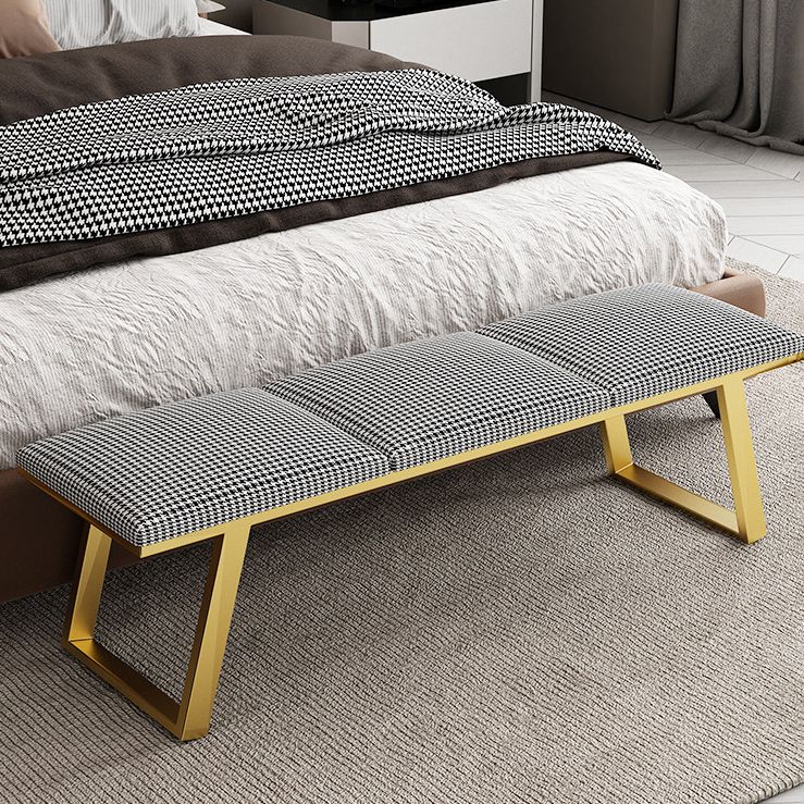 Mid-Century Modern Upholstered Bench Bedroom Rectangle Seating Bench with Legs Clearhalo 'Benches' 'Chairs & Seating' 'furn' 'furn_benches' 'Furniture' 'Living Room Furniture' 1200x1200_6e908028-7056-4b41-b108-48db9f92d9ae