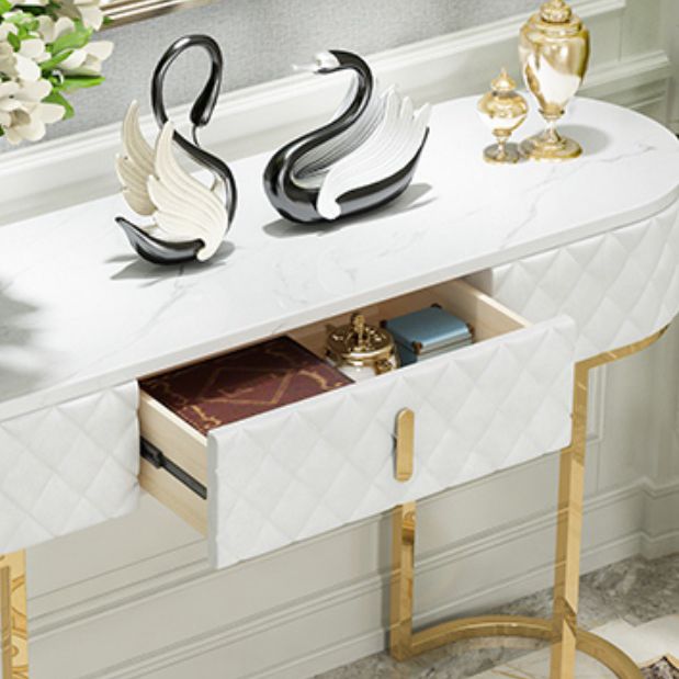 Tavolo console di marmo glam tavolo divano console in ferro dorato per sala