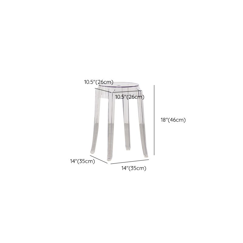 Taburete de mostrador sin respaldo industrial Taburetes de altura de mostrador de acrílico para cocina
