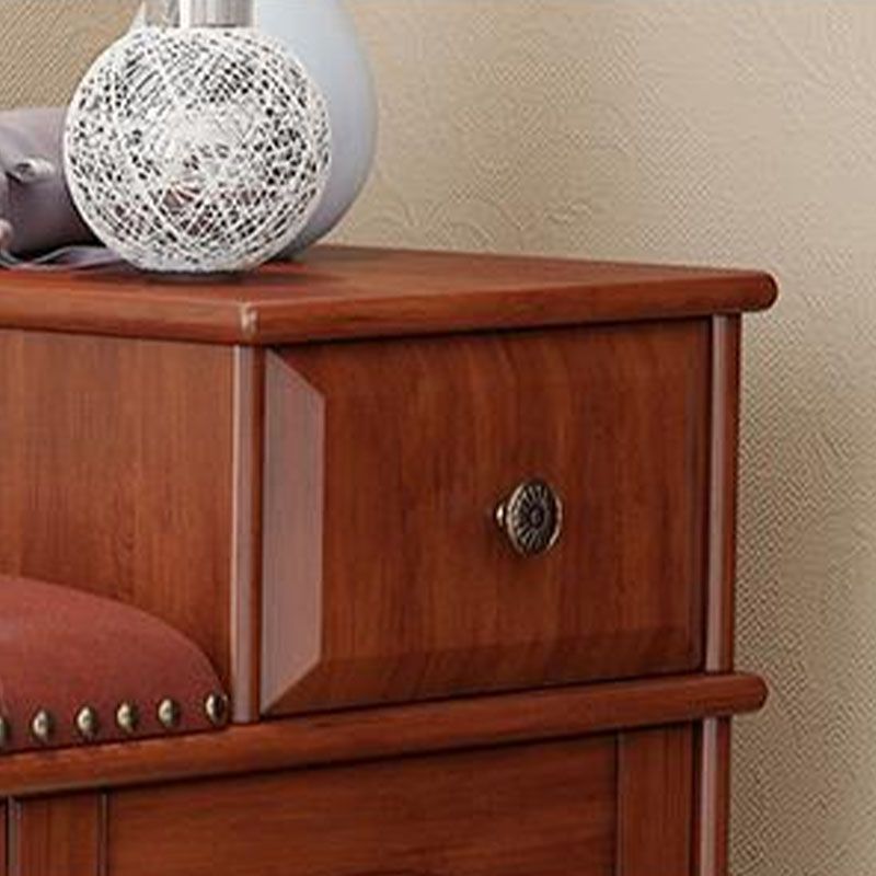 Rubberwood Seating Bench Cushioned 14" W Rectangle Shoe Storage Entryway Bench Clearhalo 'Benches' 'Chairs & Seating' 'furn' 'furn_benches' 'Furniture' 'Living Room Furniture' 1200x1200_6e91f444-8455-4a39-9dee-44274da6ab6a