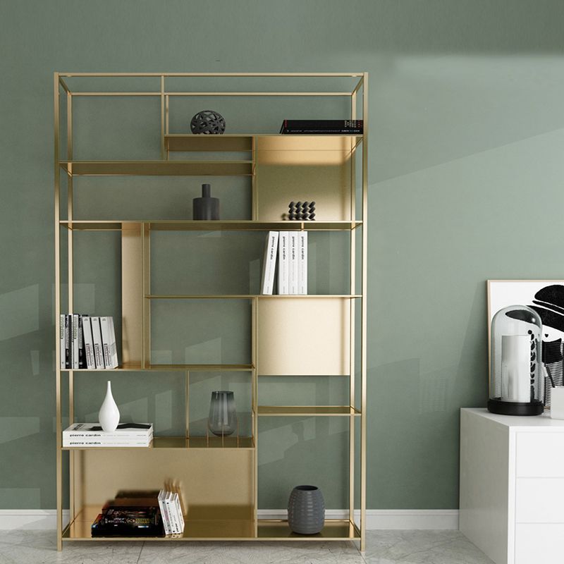 Rectangle Metal Bookshelf Scandinavian Open Bookcase with Shelves Clearhalo 'Bookcases' 'furn' 'furn_bookcases' 'Furniture' 'Office Furniture' 1200x1200_6e93f80c-311e-4771-8eb7-23a190e2b9be