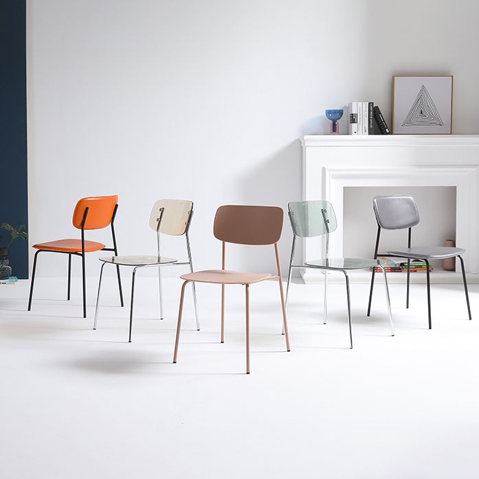 Contemporary Restaurant Open Back Side Chair Matte Finish Plastic Dining Chair Clearhalo ' kitchen&dining_furn' 'Dining Chairs' 'Dining Tables & Seating' 'dining_chair' 'Furniture' 'furniture_dining_chair' 'Kitchen & Dining Furniture' 'kitchen' 1200x1200_6e95616b-6af5-40c5-9a58-2bbcbf10752f