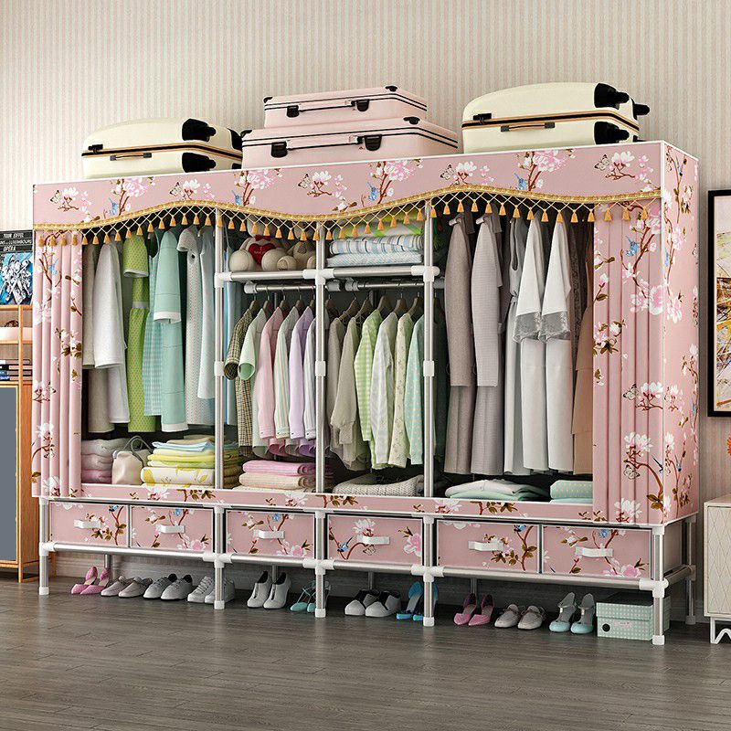 Armoire d'armoire en acier avec étagères Armoire de garde-robe moderne avec tiroir