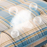 Chaise lounge acolchado moderno de cuero con brazos para sala de estar
