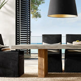 Modern Rectangle Dining table Solid Wood Double Pedestal Table in Grey Clearhalo 'Dining Tables & Seating' 'Dining Tables' 'dining_table' 'furn' 'furn_dining_table' 'Furniture' 'furniture_dining_table' 'Kitchen & Dining Furniture' 'kitchen' 'kitchen_dining_table' 1200x1200_6e9aae7d-d8b6-49c5-af51-1808b9a3fbe7