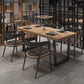 Tavolo da pranzo in stile industriale tavolo rettangolo in legno massiccio per sala da pranzo