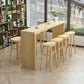 Moderne bar eettafel rechthoek houten framebalktafel voor keuken