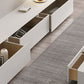 Modern Style White TV Stand, Stone/ Wood TV Console with Drawers Clearhalo 'furn' 'furn_tv_stands_entertainment_centers' 'Furniture' 'Living Room Furniture' 'TV Stands & Entertainment Centers' 'TV Stands & Media Storage Furniture' 'tv_stands_entertainment_centers' 1200x1200_6e9b613b-2ba7-4f70-bbd3-ef95c318950c