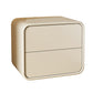 Mesa de 2 cajones de estilo contemporáneo Marco de madera maciza de cuero Nightsand