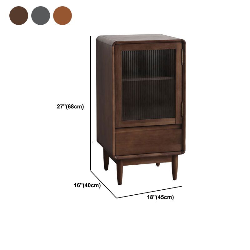 15.75" W Glass 1 - Door and 1 - Drawer Accent Chest, Dover Wood Chest Clearhalo 'Cabinets & Chests' 'cabinets_chests' 'furn' 'furn_cabinets_chests' 'Furniture' 'Living Room Furniture' 1200x1200_6e9f39cb-19a5-4179-8ede-6c14bacbd320