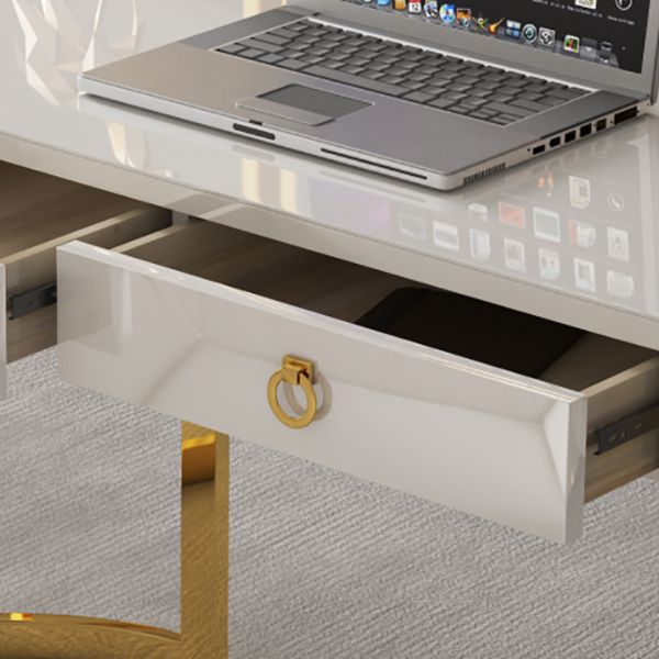 Glam Marble Office Desk with Gold Metal Base for Home Writing Desk Clearhalo 'furn' 'furn_office_desk' 'Furniture' 'Office Desks' 'Office Furniture' 'office_desk' 1200x1200_6e9ffd1f-6531-4fef-9d65-67d00788a52d