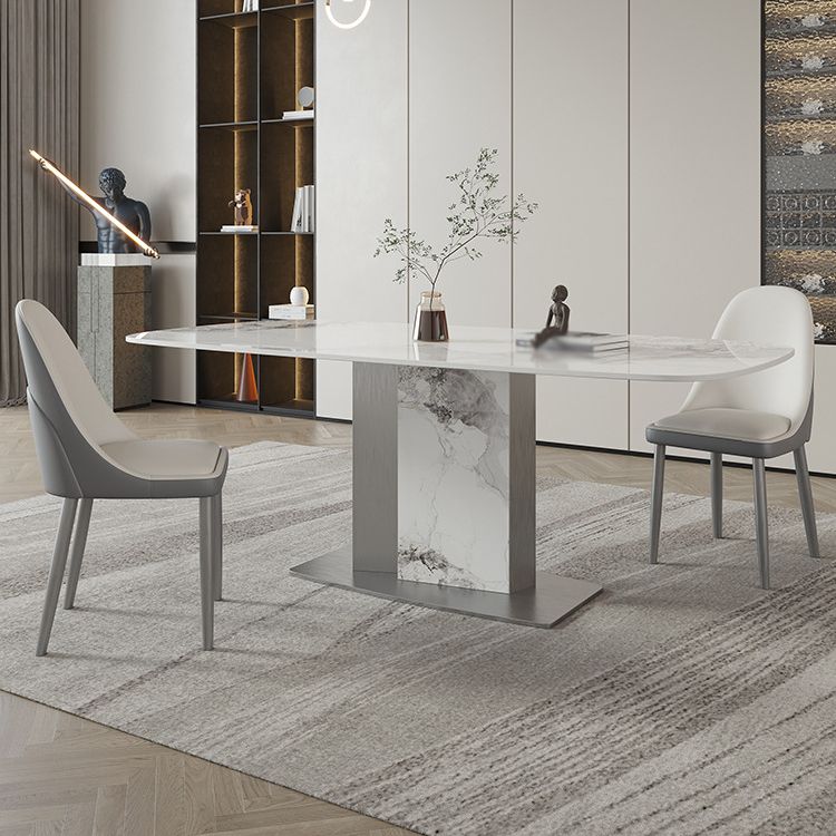 Designer Style Sintered Stone Top Dining Set E 1/2/3/5/7 Pieces Dining Table with Chairs Clearhalo 'Dining Room Sets' 'Dining Tables & Seating' 'dining_room_set' 'furn' 'furn_dining_room_set' 'Furniture' 'furniture_dining_room_set' 'Kitchen & Dining Furniture' 1200x1200_6ea0e857-17be-4942-a604-04954039e65f