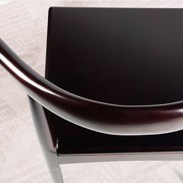 Matte afwerking eetstoel moderne stijl rubberwood open zijstoel