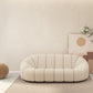 Beige Chenille Curved Sofa Modern 1/2/3-Seater Statement Sofa