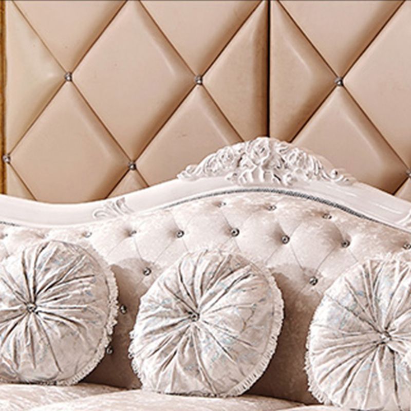 Contemporary Standard Rolled Arm Velvet Sofa Couch for Three People Clearhalo 'furn' 'furn_sofas' 'Furniture' 'furniture_sofas' 'Living Room Furniture' 'Sofa' 'sofas' 1200x1200_6ea77764-7973-4abd-92ad-b03e006a2449