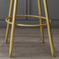 Glam Armless Backrest Counter Stool Iron Kitchen Bar Stool with Cushion and Pedal Clearhalo 'Bar Furniture' 'Bar Stools' 'bar_stools' 'furn' 'furn_bar_stools' 'furniture_bar_stools' 'Kitchen & Dining Furniture' 'kitchen&dining_furn' 'kitchen' 'kitchen_furn' Furniture' 1200x1200_6ea8fddc-f340-4cd3-b16a-5bc8072a1158