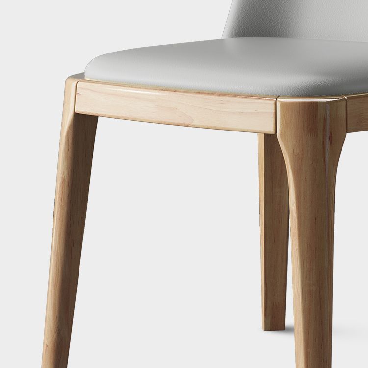 Scandinavian Home Side Chair Solid Back Wood Upholstered Dining Room Chair Clearhalo ' kitchen&dining_furn' 'Dining Chairs' 'Dining Tables & Seating' 'dining_chair' 'furn' 'furn_dining_chair' 'Furniture' 'furniture_dining_chair' 'Kitchen & Dining Furniture' 'kitchen' 1200x1200_6ea96de8-e846-40af-9a98-2eb3627c9e12