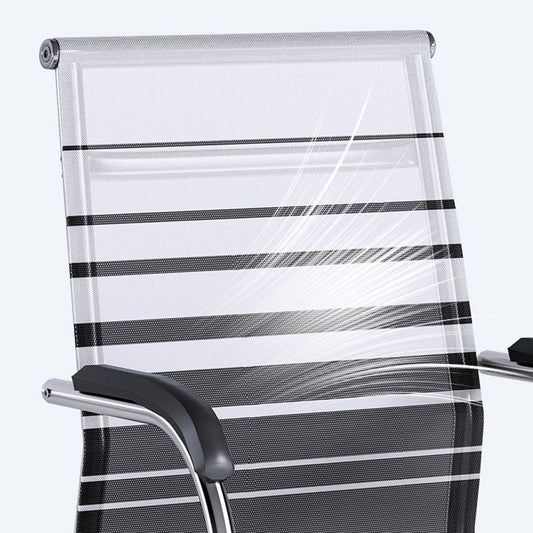 Sedia da ufficio moderna armi fissa sedia ergonomica con schiena traspirante