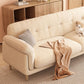 Contemporary Fabric Tufted Flared Arm Living Room Standard Seating