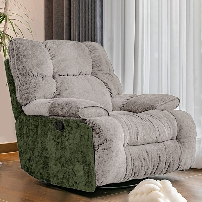 Contemporary Standard Recliner with Tufted Back in Microsuede/Chenille Clearhalo 'Chairs & Seating' 'furn' 'furn_recliners' 'Furniture' 'Living Room Furniture' 'Recliners' 1200x1200_6eac10c8-2fb3-4982-b13e-bebd6783caba