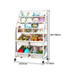 White Bookshelf Contemporary Style Bookcase for Study Room with Casters