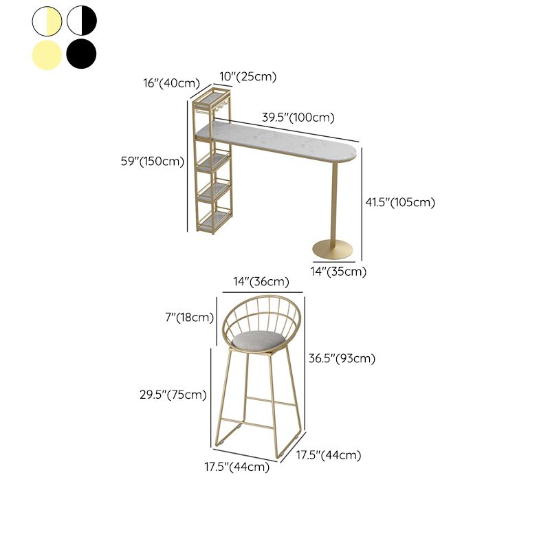 Modern 1/3 Pieces Bar Table Set Stone Counter Table with High Stools for Cafe Living Room Clearhalo 'Bar Furniture' 'furn' 'furn_home_bar_bar_sets' 'Furniture' 'Home Bars & Bar Sets' 'home_bar_bar_sets' 'Kitchen & Dining Furniture' 1200x1200_6eae41d3-db8c-4e53-817c-6c16948ea10d