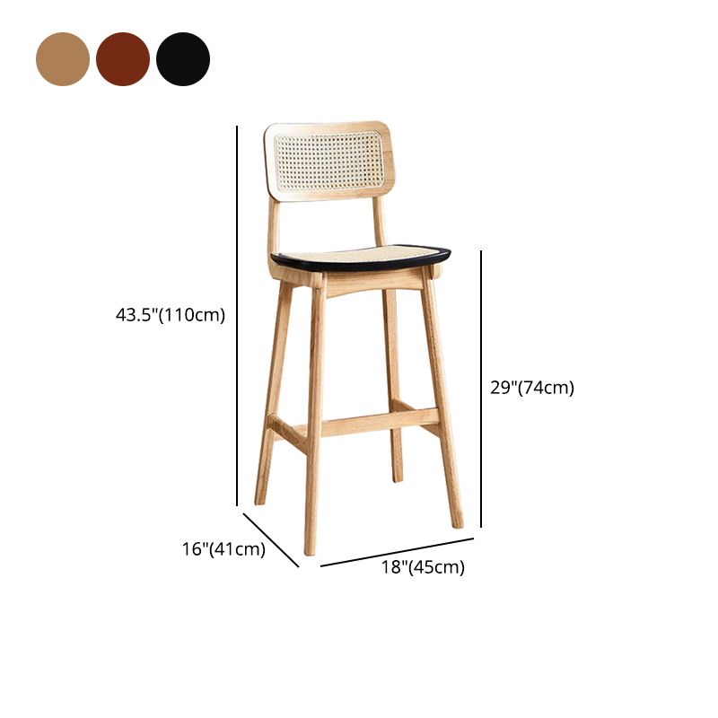 Contemporary Style Bar-stool Wooden Counter Bar Stool for Home Clearhalo 'Bar Furniture' 'Bar Stools' 'bar_stools' 'furn' 'furn_bar_stools' 'Furniture' 'furniture_bar_stools' 'Kitchen & Dining Furniture' 1200x1200_6eaf674d-e3bf-4d28-8efa-f1136c41b9b1