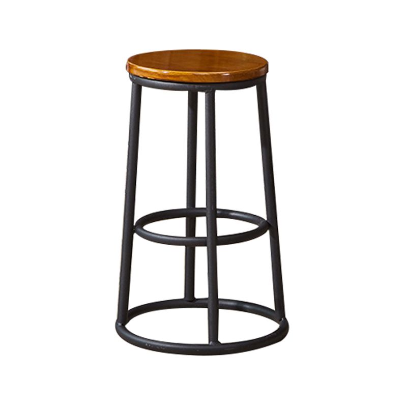 Industrial Armless Backless Counter Stool Steel Cashier Bar Stool with Pedal Clearhalo 'Bar Furniture' 'Bar Stools' 'bar_stools' 'furn' 'furn_bar_stools' 'furniture_bar_stools' 'Kitchen & Dining Furniture' 'kitchen&dining_furn' 'kitchen' 'kitchen_furn' Furniture' 1200x1200_6eaff836-9083-4997-849a-2ad8465159cf
