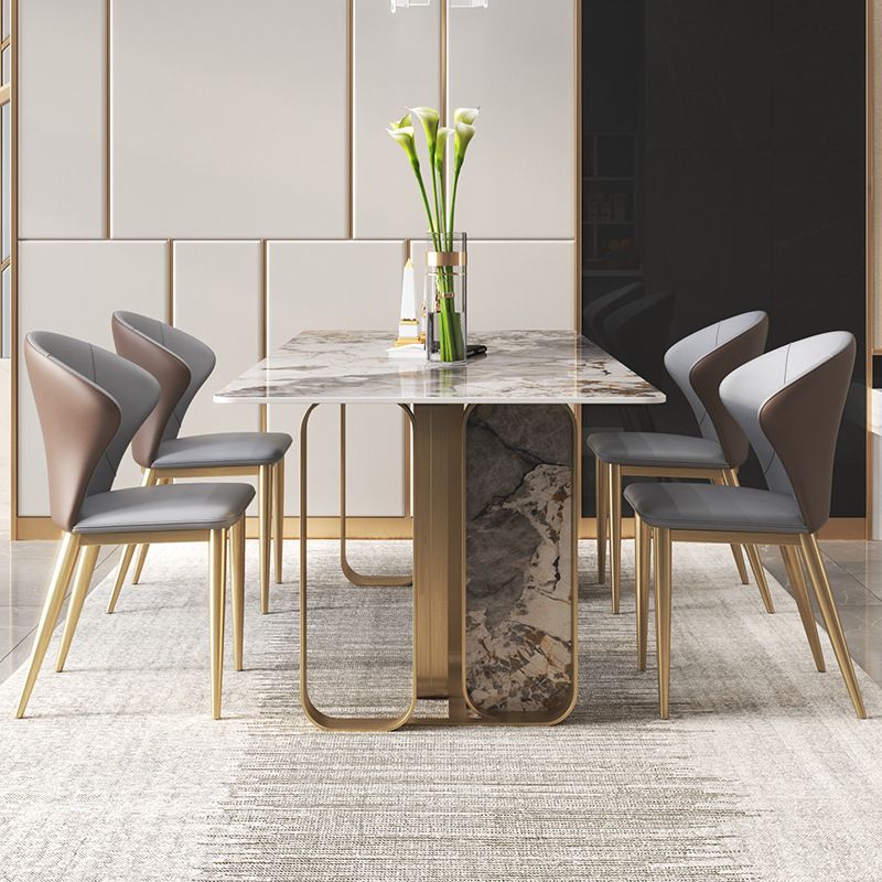 Luxury Sintered Stone Dining Set Rectangle 1/3/4/5/6/7/9 Pieces Dining Table with Chairs Clearhalo 'Dining Room Sets' 'Dining Tables & Seating' 'dining_room_set' 'furn' 'furn_dining_room_set' 'Furniture' 'furniture_dining_room_set' 'Kitchen & Dining Furniture' 1200x1200_6eb0edd1-059a-4127-830f-12aa5f1e5f2e
