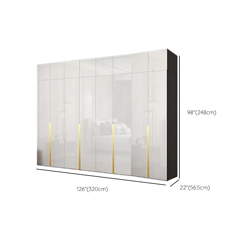 Scharnierende garderobe kast met kledingstaaf moderne opbergkast