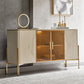 Sideboard in pietra da pranzo a buffet lucido glam con gambe