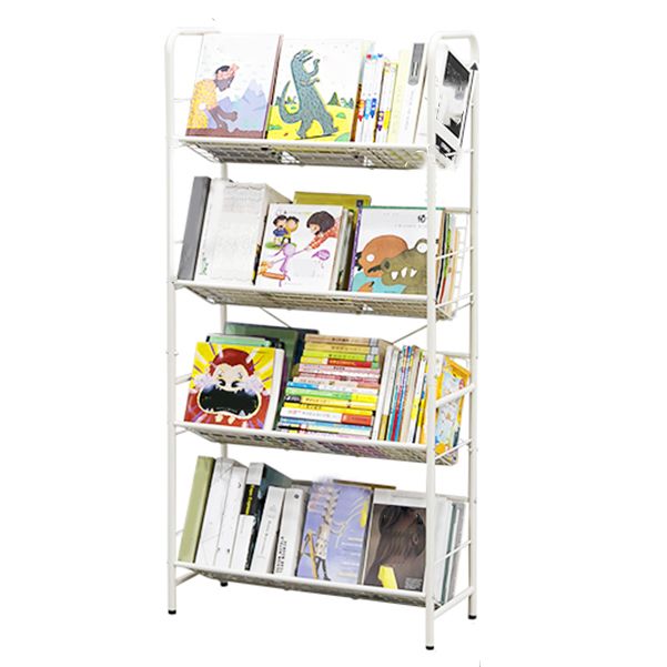 Contemporary Closed Back Bookshelf Metal Vertical Shelf Bookcase for Living Room Clearhalo 'Bookcases' 'furn' 'furn_bookcases' 'Furniture' 'Office Furniture' 1200x1200_6eb36819-f8de-4c68-bb18-e659e1aea680