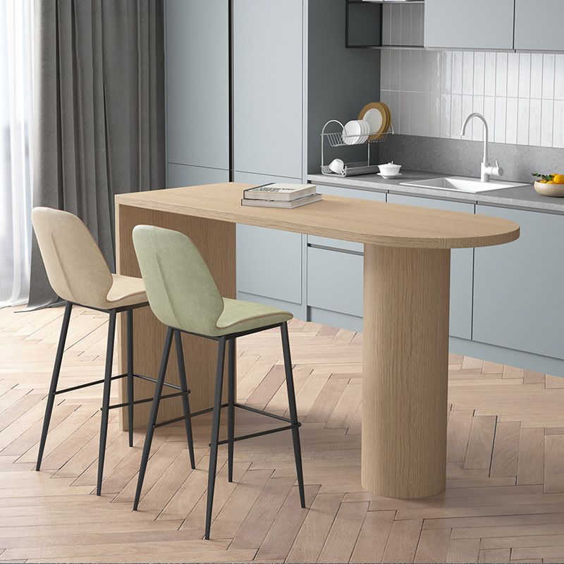 Solid Wood Bar Dining Table Contemporary Bar Dining Table with Sled Base Clearhalo 'Bar Furniture' 'Bar Tables' 'bar_tables' 'Furniture' 'furniture_bar_tables' 'Kitchen & Dining Furniture' 1200x1200_6eb43ddf-0157-4162-a912-6c02be477bcd