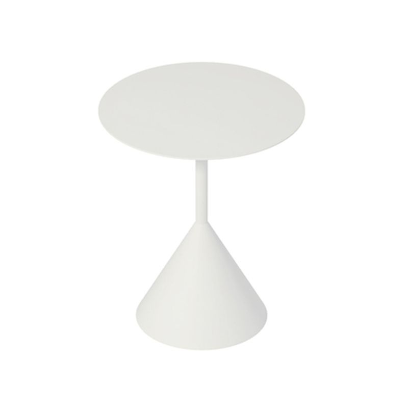 Mid-Century Modern Couchtisch mit Sockel aus Metall, runder Cocktailtisch